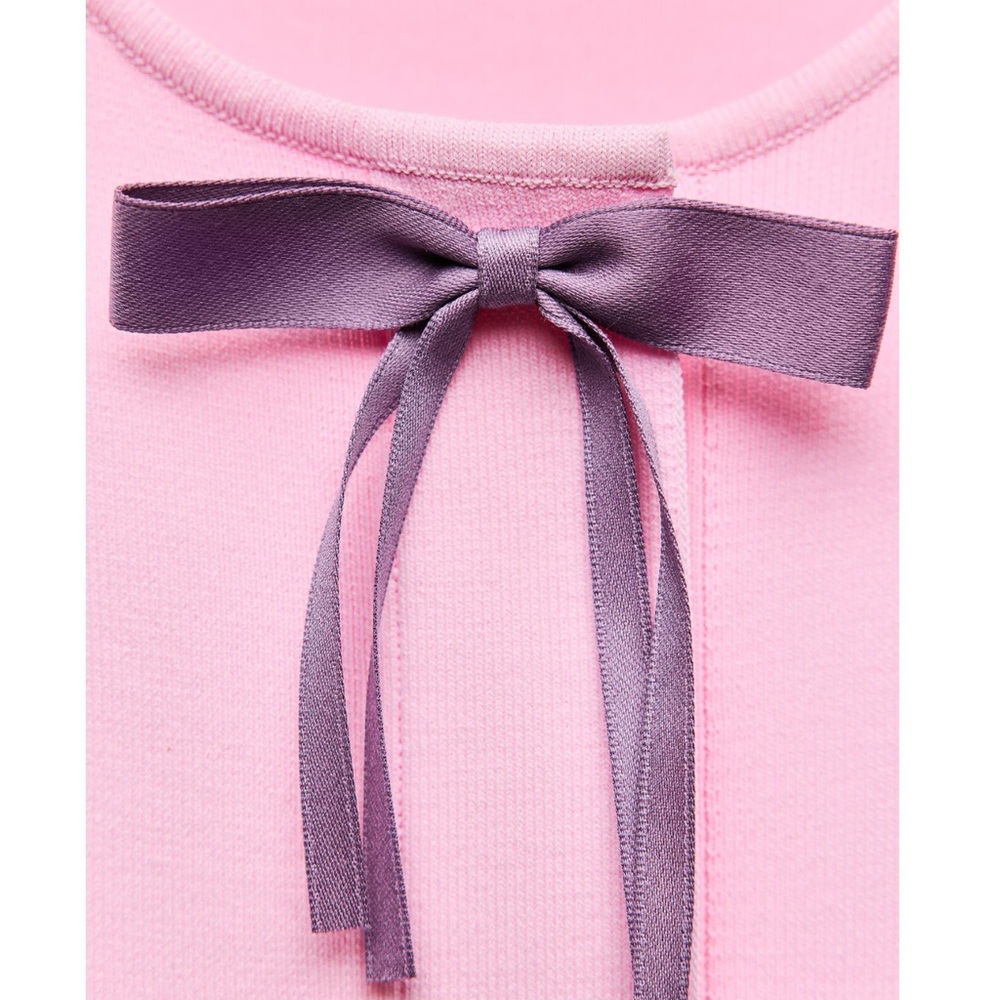 Zara KNIT DRESS WITH BOWS - Picture 3 of 3